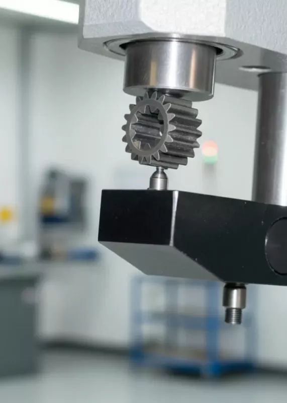Końcówka pomiarowa AMG z&nbsp;węglikowym stykiem mierzy średnicę zewnętrzną zębnika