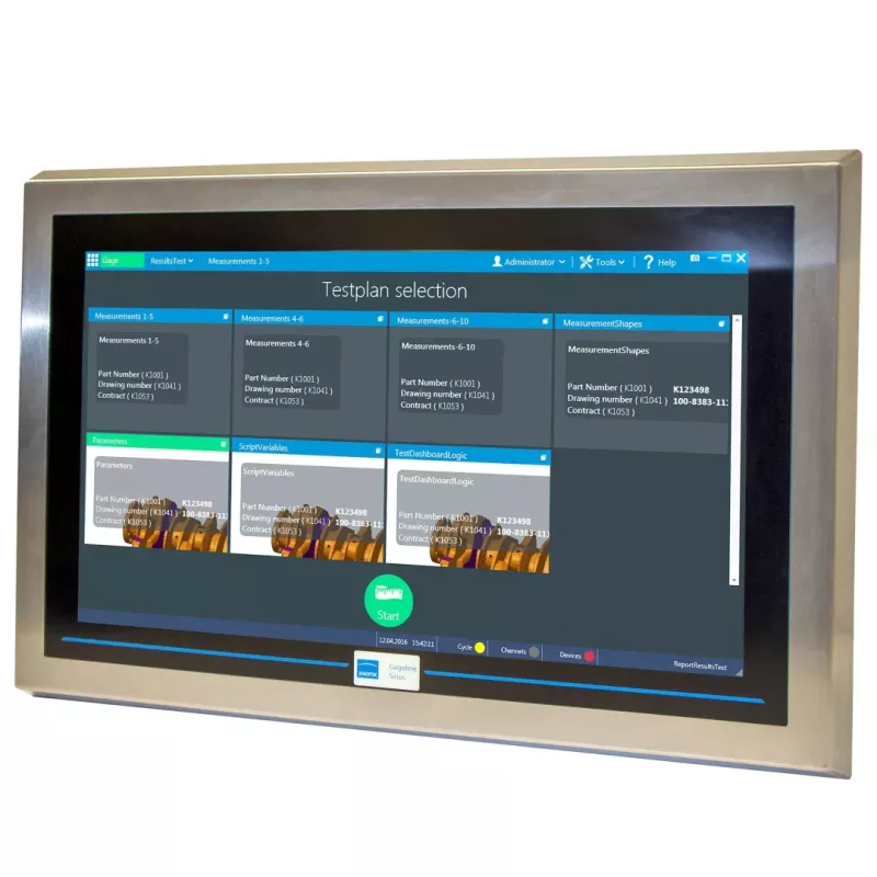 Interfejs systemu Gageline Sirius z&nbsp;wyborem planu pomiarowego ITA Polska