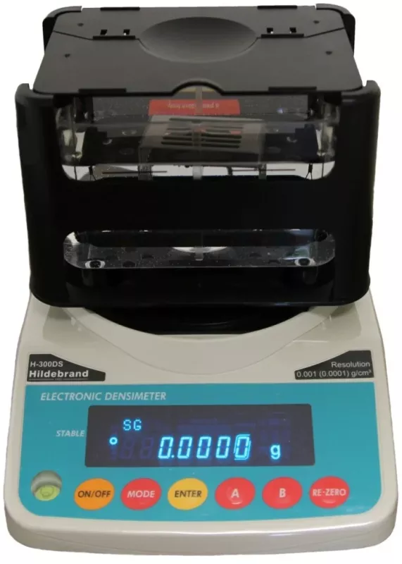 Hildebrand H300DS – elektroniczny densymetr do pomiaru gęstości ciał stałych i&nbsp;cieczy