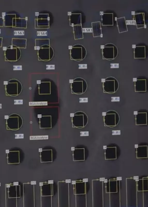 Automatyczna analiza lutów BGA w&nbsp;systemie inspekcji rentgenowskiej Phoenix Nanomex Neo