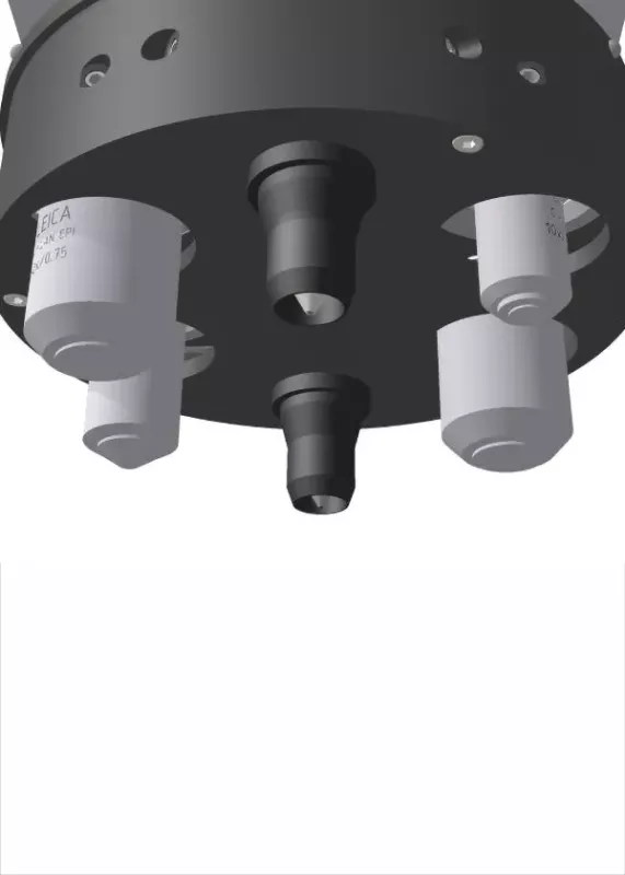 Zmotoryzowany rewolwer z&nbsp;obiektywami i&nbsp;wgłębnikiem – mikrotwardościomierz Vickersa VMHT UHL