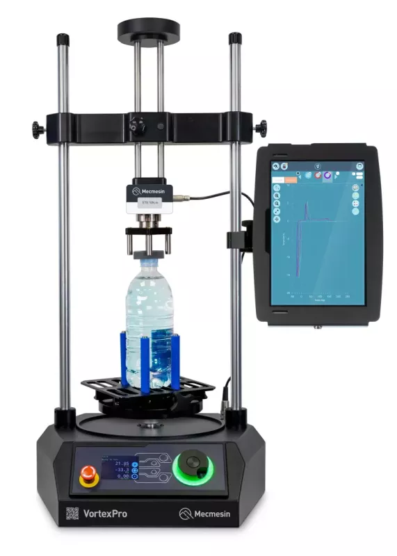 Stanowisko VortexPro Touch do automatycznych testów momentu obrotowego z&nbsp;panelem i&nbsp;czujnikiem ETS