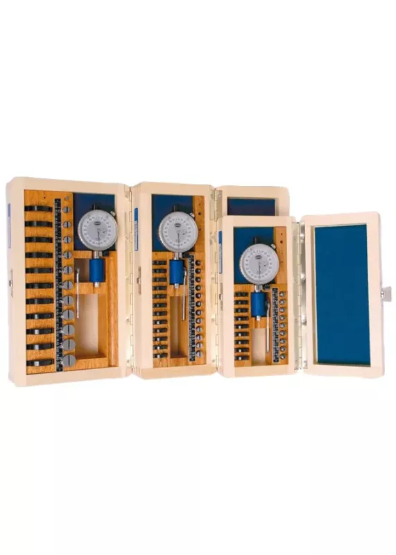 Komplet średnicówek wewnętrznych Diatest Split-ball w&nbsp;drewnianej walizce