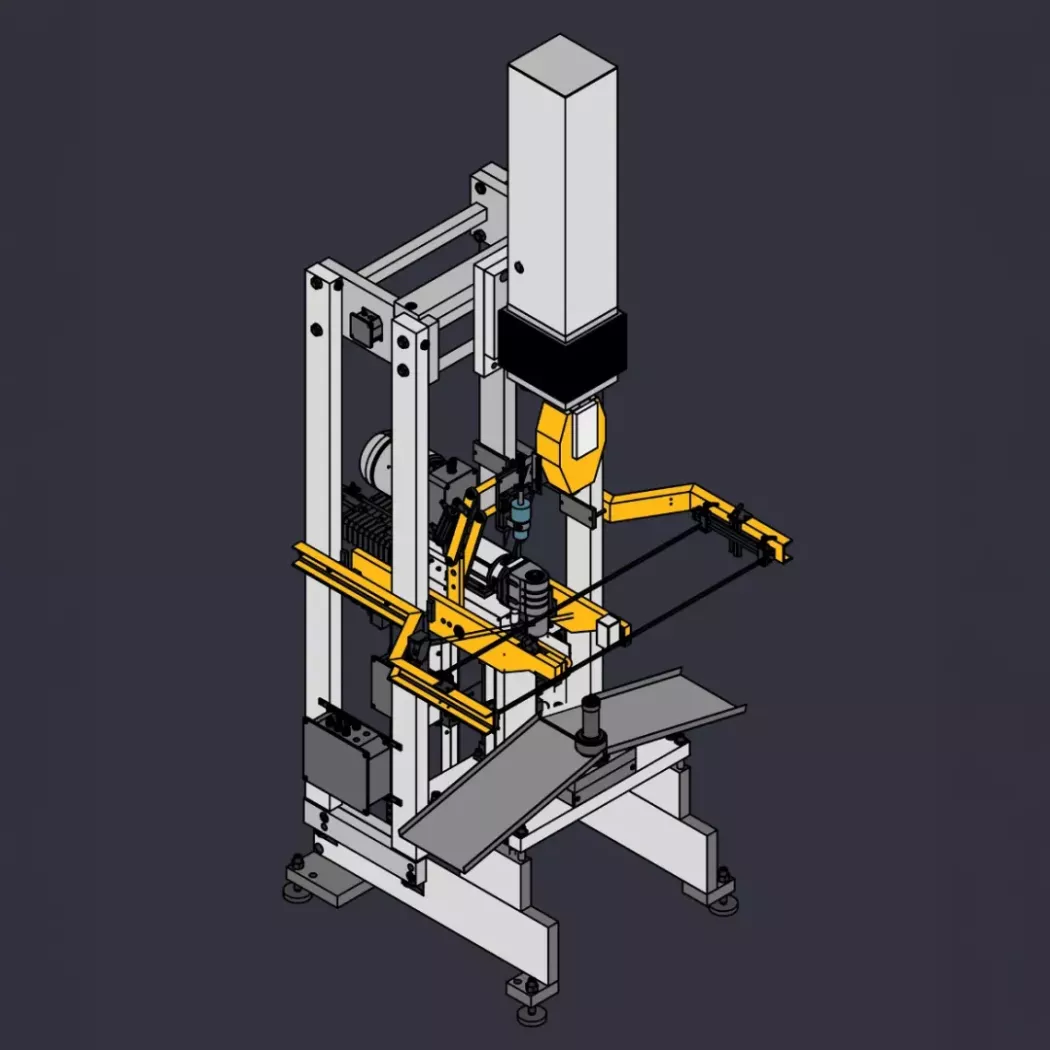 Wizualizacja automatu twardościomierza Ernst BRE-AUT-MAR do pomiaru twardości surowych kół kolejowych