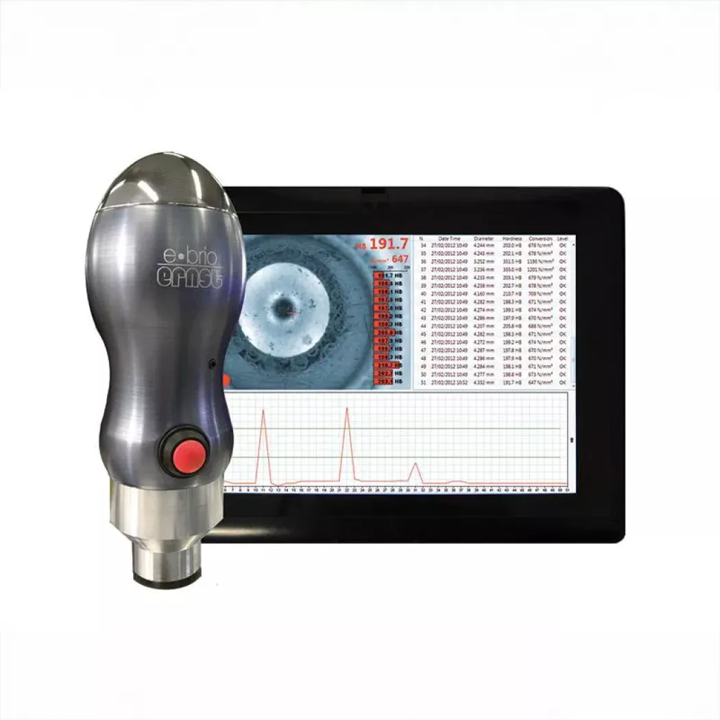 Ernst e-Brio WL – skaner odcisków Brinella z&nbsp;wizualizacją i&nbsp;archiwizacją wyników pomiarów