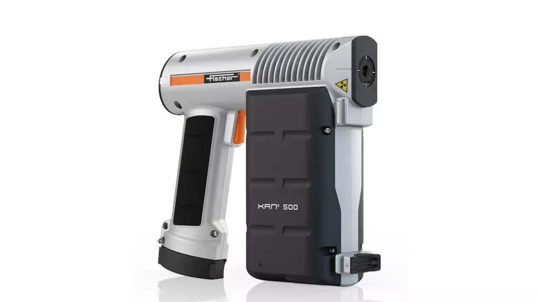 Przenośny miernik grubości powłoki FISCHER FISCHERSCOPE XAN500 – widok z&nbsp;boku