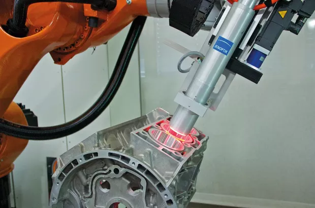 Głowica Jenoptik IPS B100 kontrolująca powierzchnię otworów