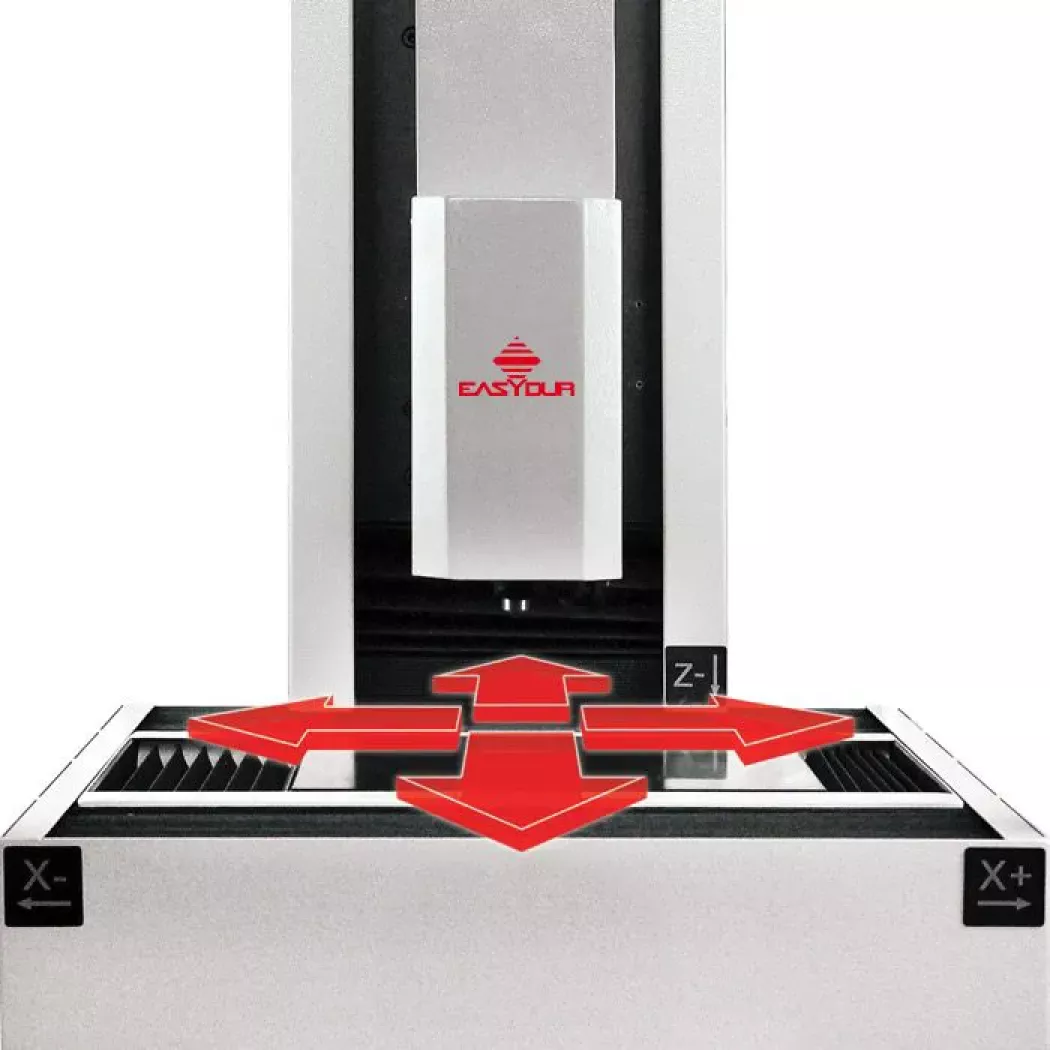 Zmotoryzowany stolik XY w&nbsp;twardościomierzu INTEGRAL REVOLVER (ruch X/Y)