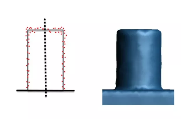 Wizualizacja wyników testu skanera 3D MetraSCAN Black Elite