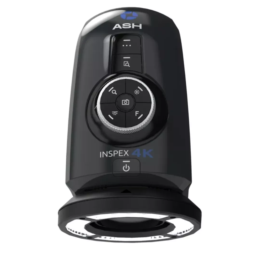 Cyfrowy mikroskop inspekcyjny INSPEX 4K firmy ASH z&nbsp;oświetleniem pierścieniowym