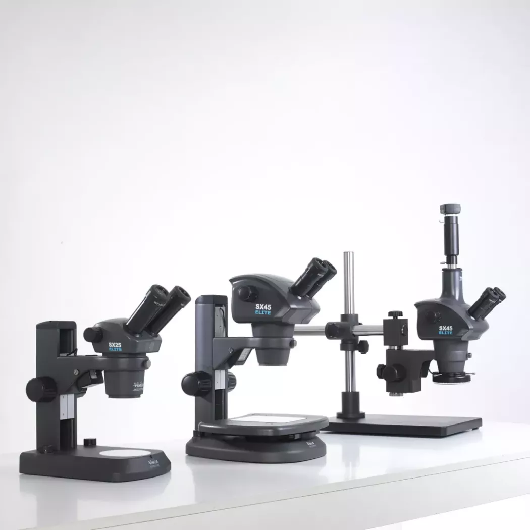 Zestaw mikroskopów stereoskopowych inspekcyjnych SX25 Elite i&nbsp;SX45 Elite serii SX firmy Vision Engineering