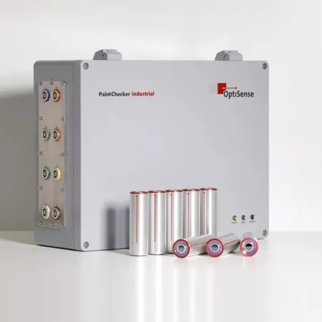 Zestaw PaintChecker Industrial: sterownik i&nbsp;czujniki OptiSense do automatycznego pomiaru grubości powłok