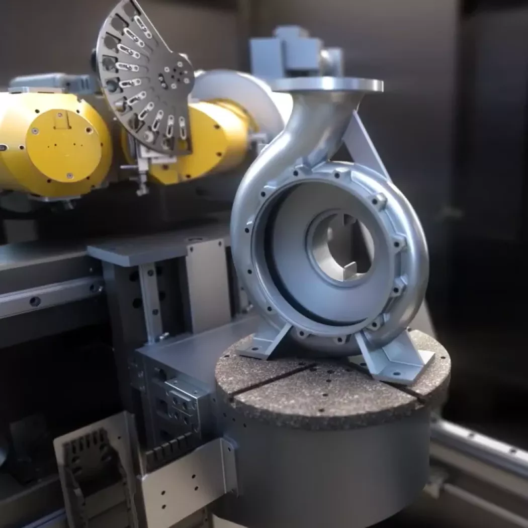 Mikrotomograf rentgenowski Phoenix V|tome|x M Omni z&nbsp;dużą częścią przemysłową na stoliku