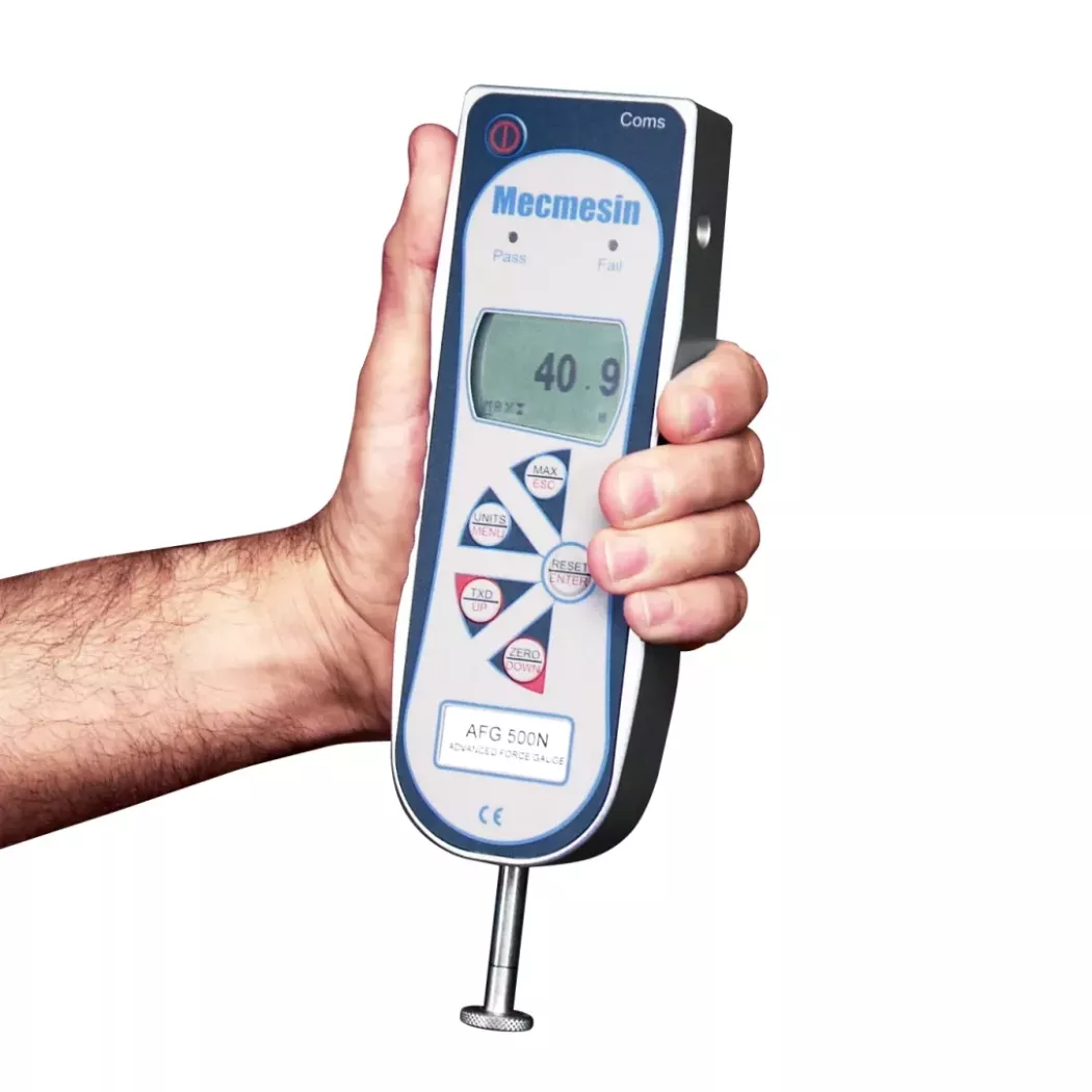 Ręczny miernik siły Mecmesin AFG z czytelnym wyświetlaczem – pomiar siły