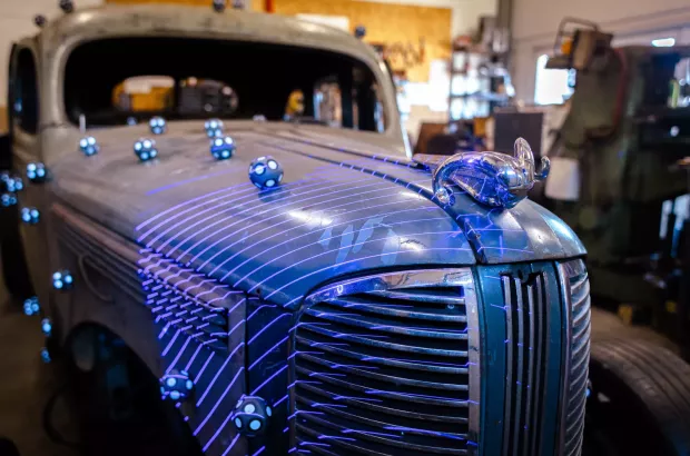 Proces skanowania karoserii klasycznego Dodge Sedan 1937 przy użyciu skanera HandySCAN MAX|Elite