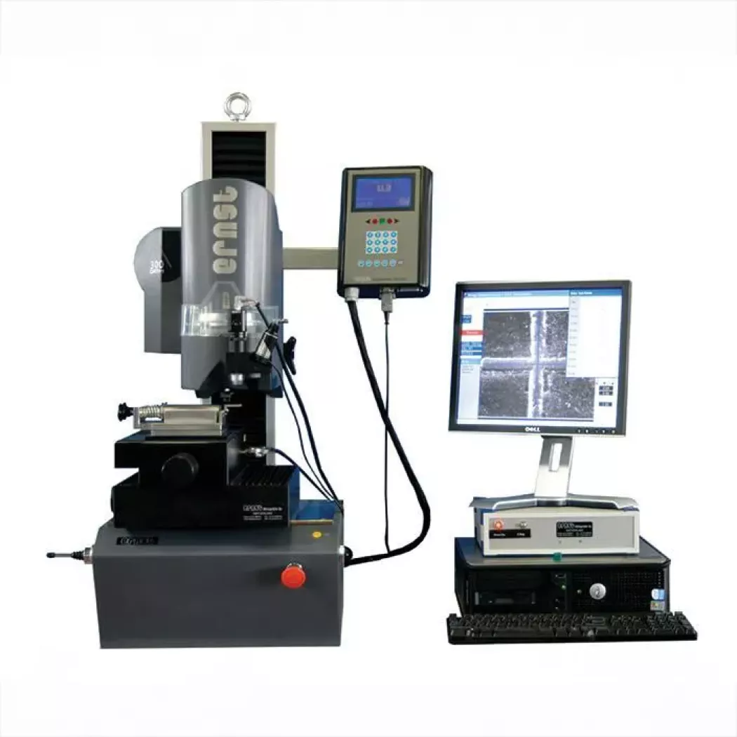 Stanowisko pomiarowe: twardościomierz automatyczny AT350 Ernst z&nbsp;komputerem i&nbsp;oprogramowaniem
